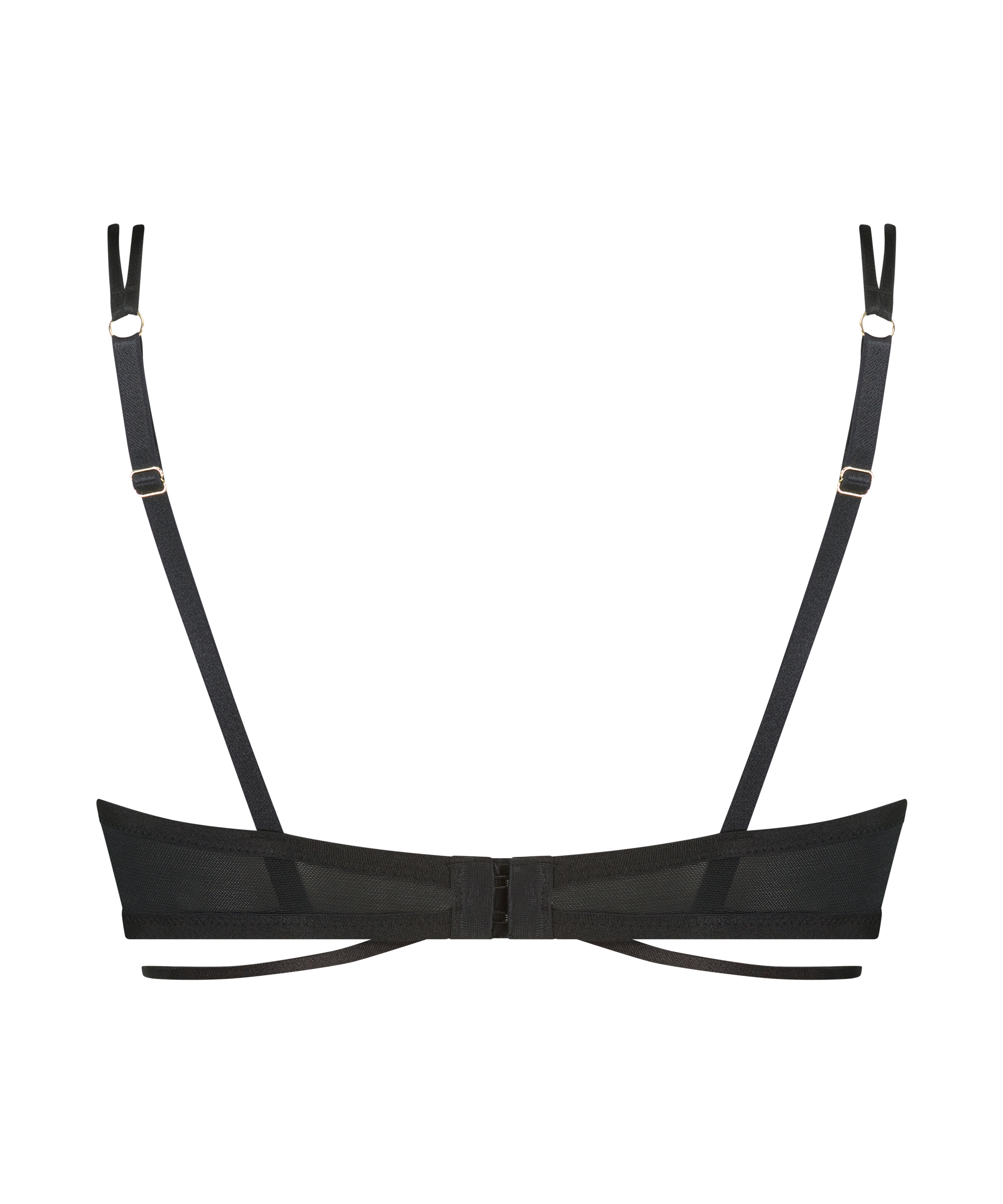 Mila Padded Longline Underwired Bra, Black, main