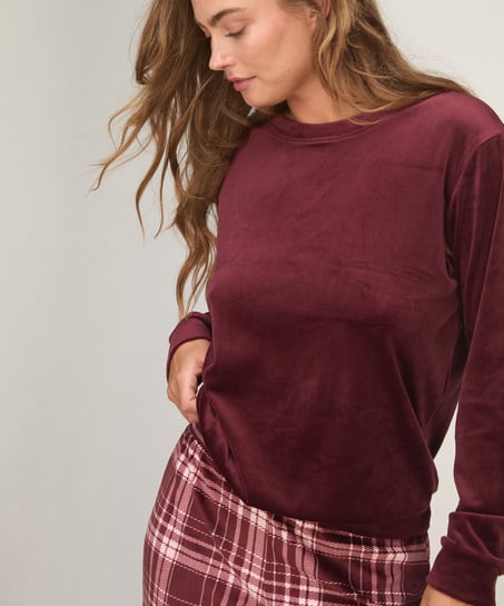 Velvet Pyjama Set, Purple