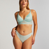 Lace Back Invisible Thong, Green