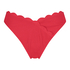 Scallop High-Leg Bikini Bottoms, Pink