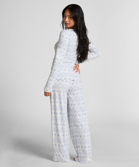 Pyjamaset Jersey Fairisle, Blue