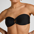 Luxe Bandeau Bikini Top, Black