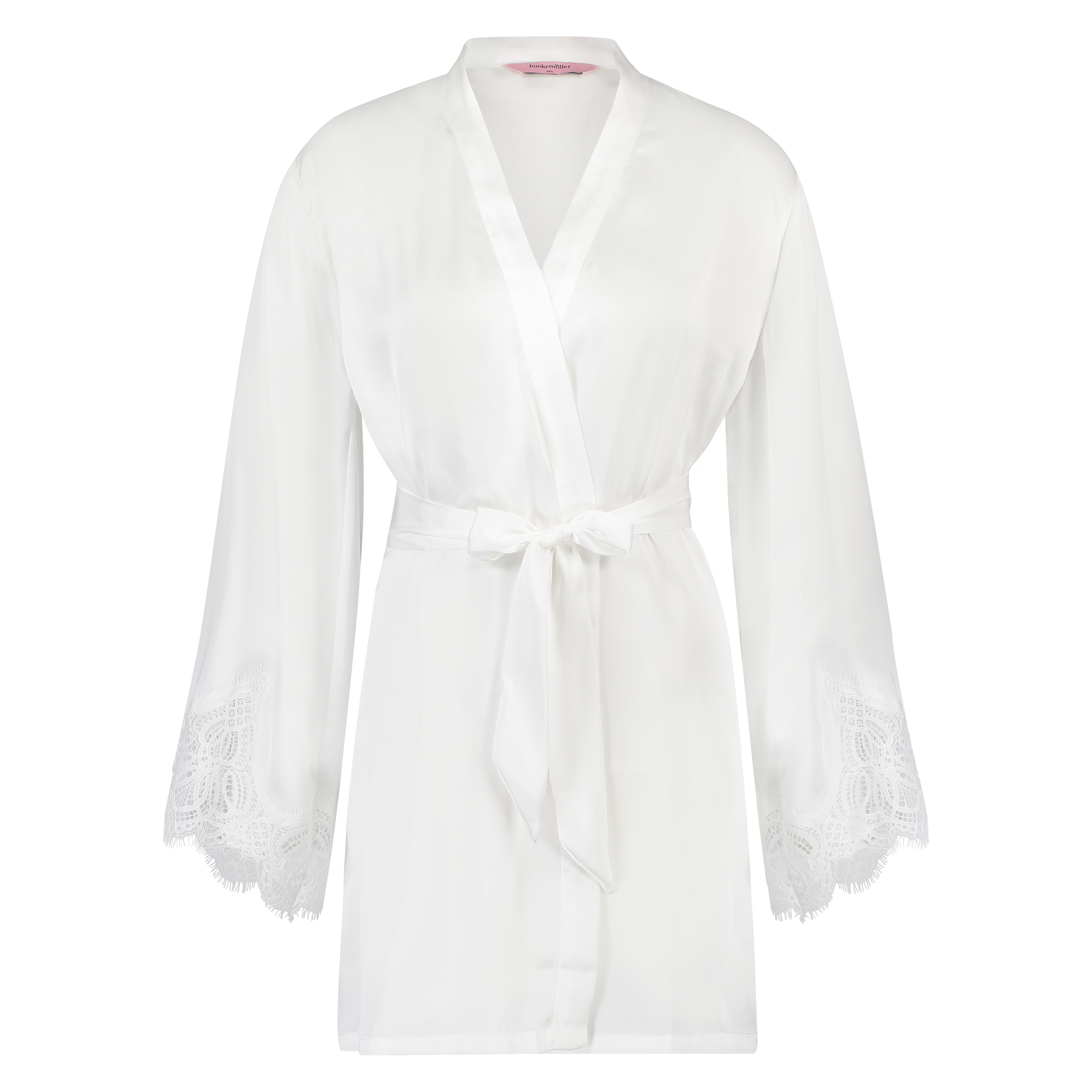 Satin Kimono, White, main