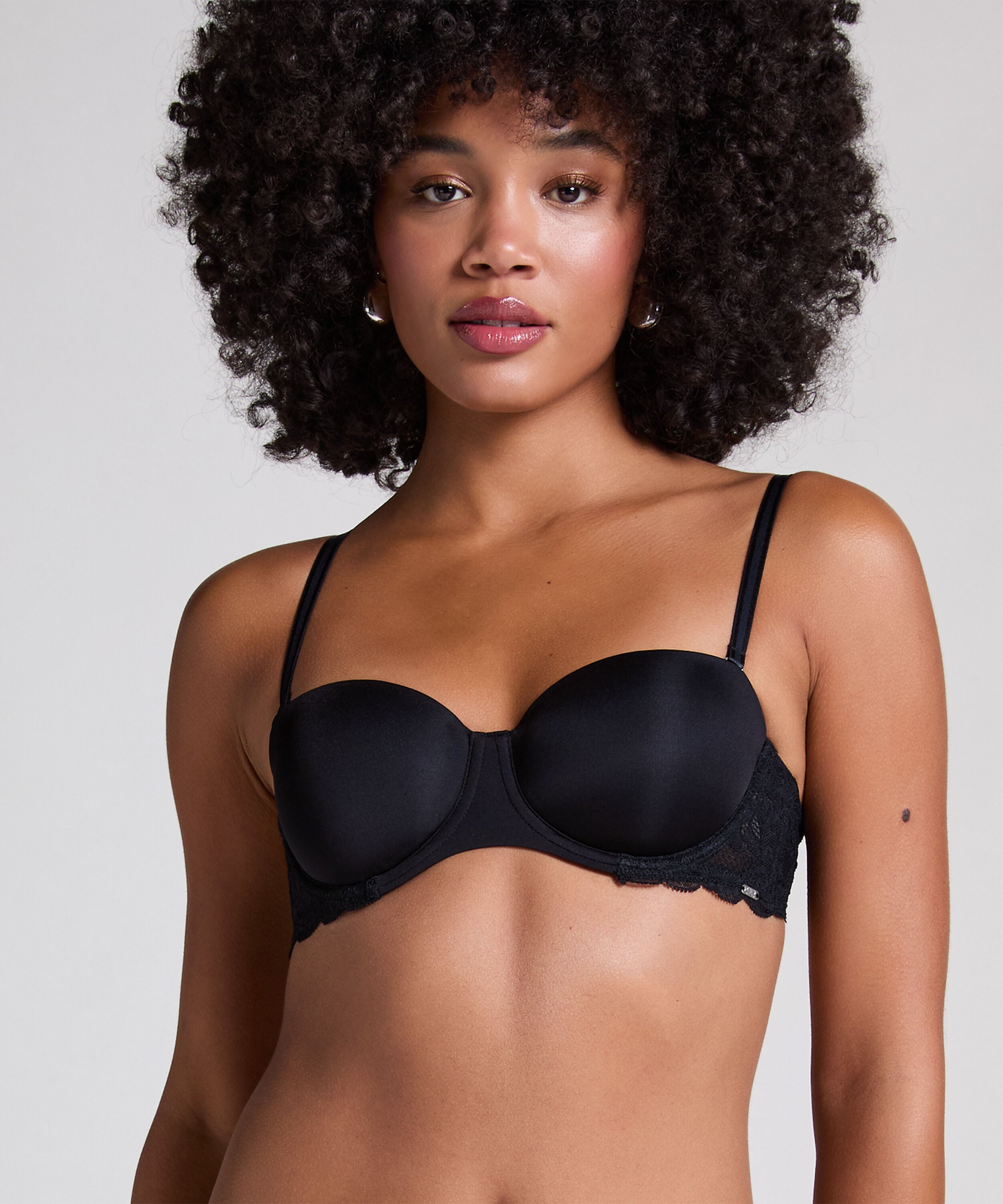 Angie Padded Strapless Underwired Bra, Black
