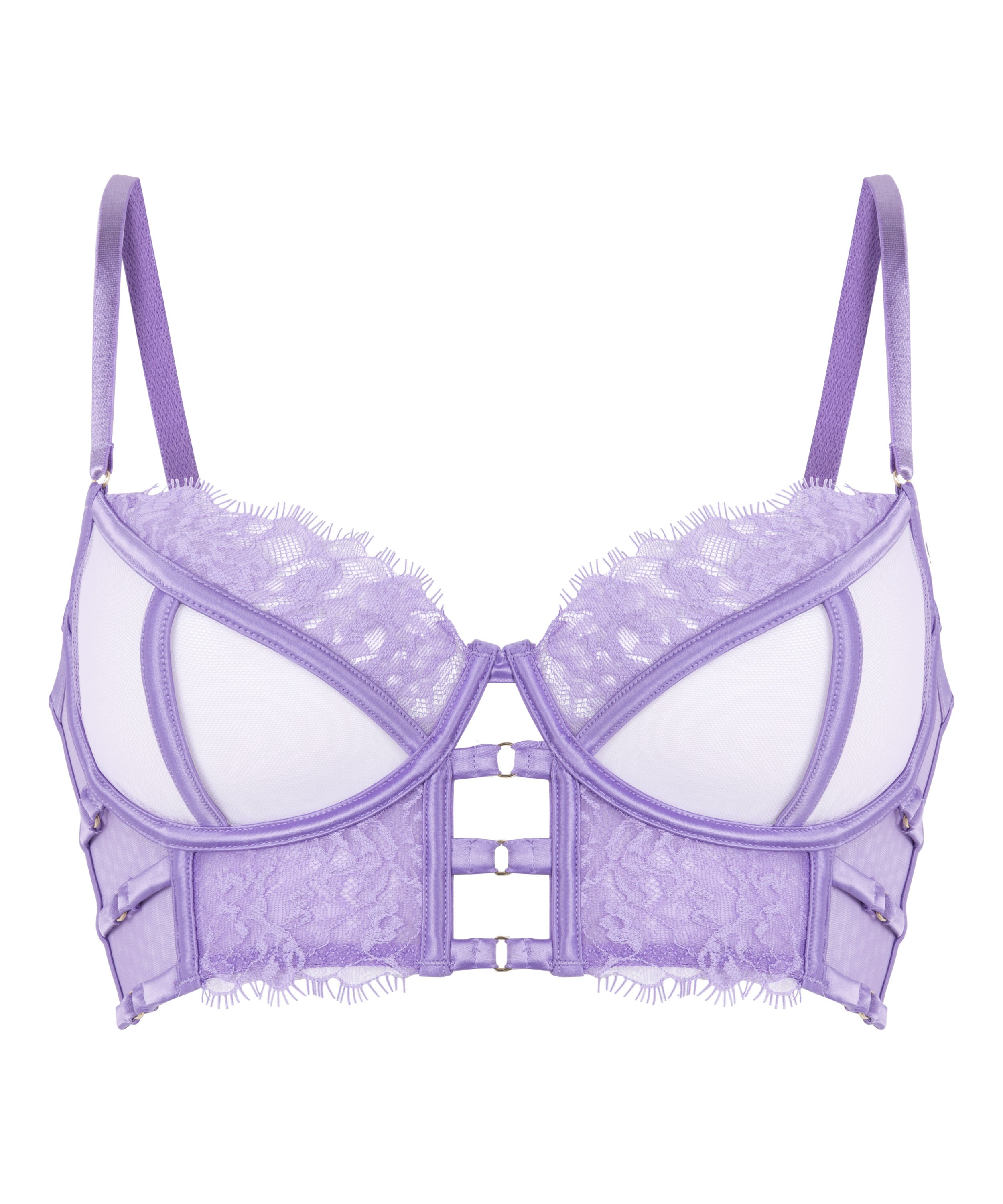 Nienke Non-Padded Underwired Longline Bra, Purple