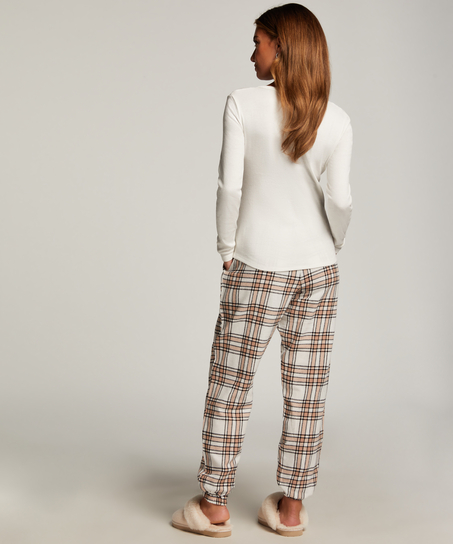 Long-Sleeved Pyjama Top , White