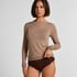 super soft Boatneck shirt with Cashmere, Brown