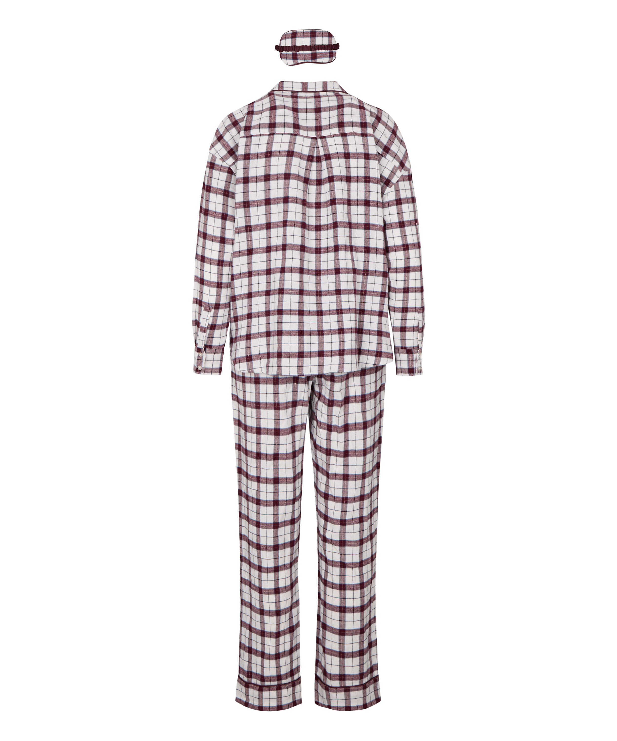 Pyjama Set with Eyemask, White, main