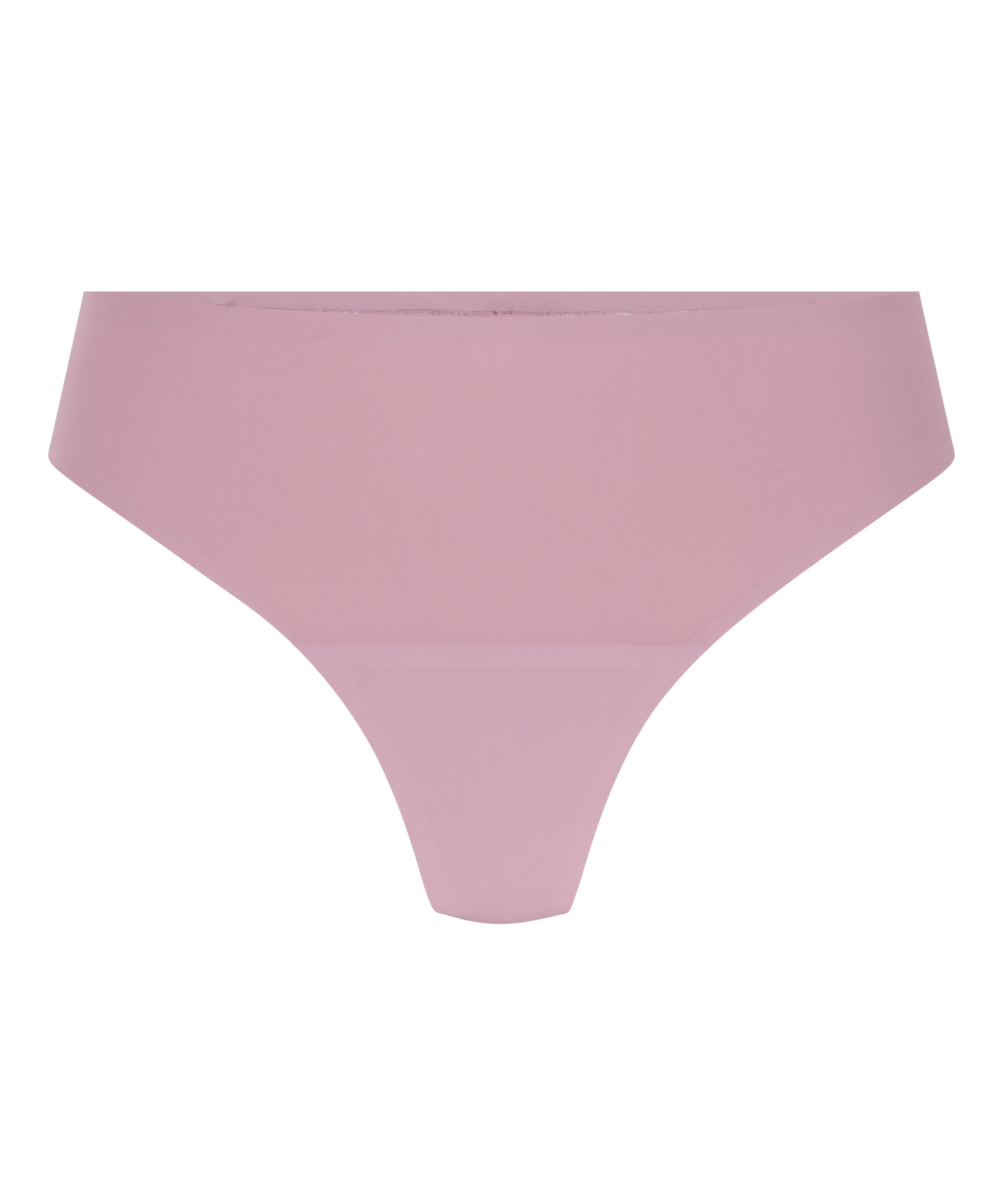 Lace Back Invisible Thong, Pink, main