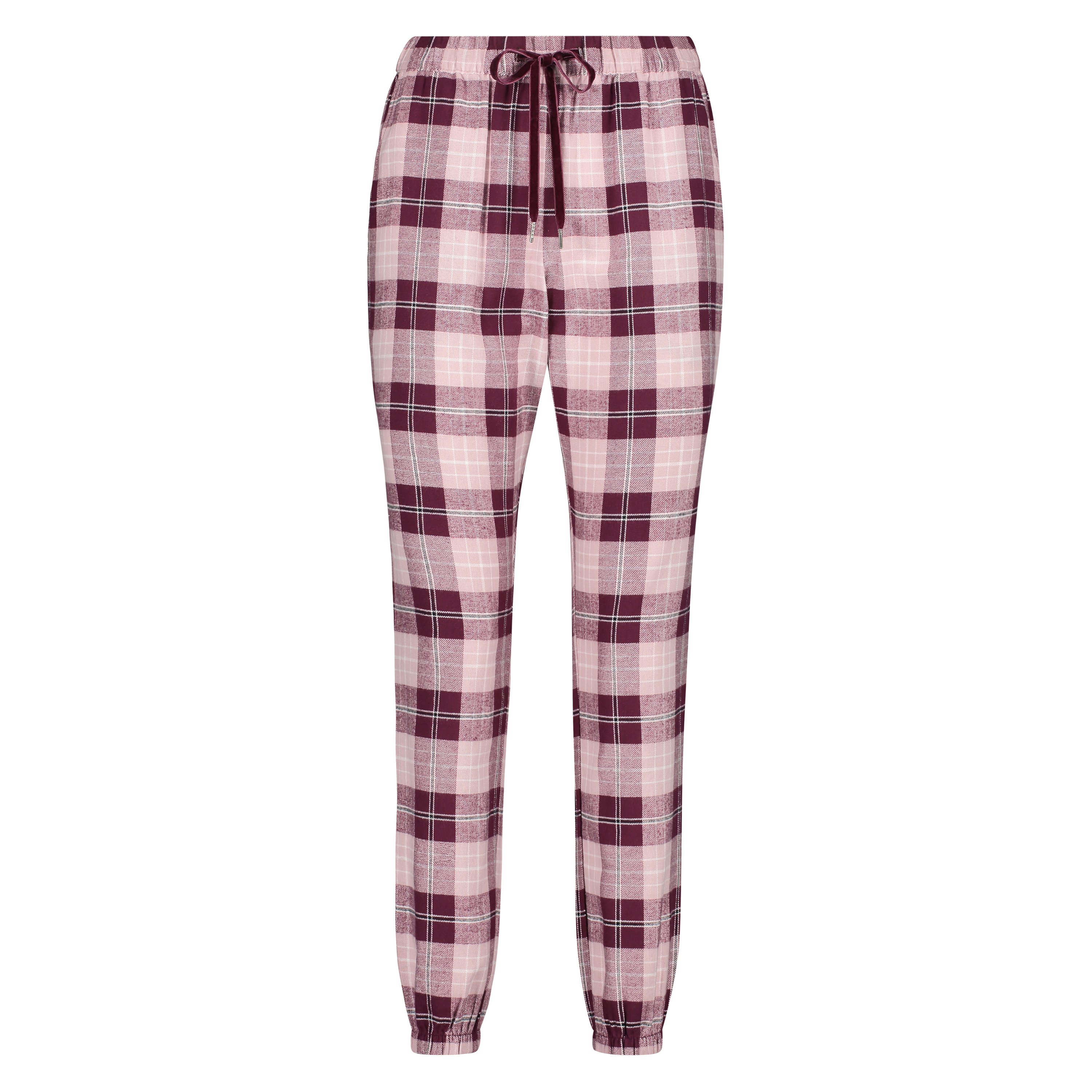 Petite Twill Check Pyjama Pants, Red, main