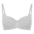 Cotton Padded Underwired Bra, Gray