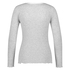 LS ribbed top R-neck, Gray