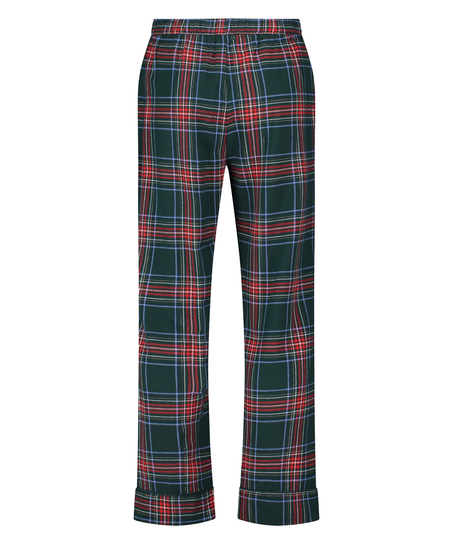 Flannel Pyjama Pants, Green