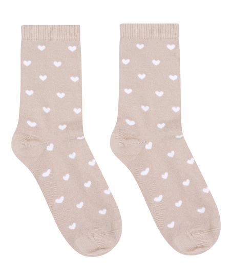 Modal Crew Socks, Beige