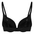 Cotton Padded Underwired Push-Up Bra, Black