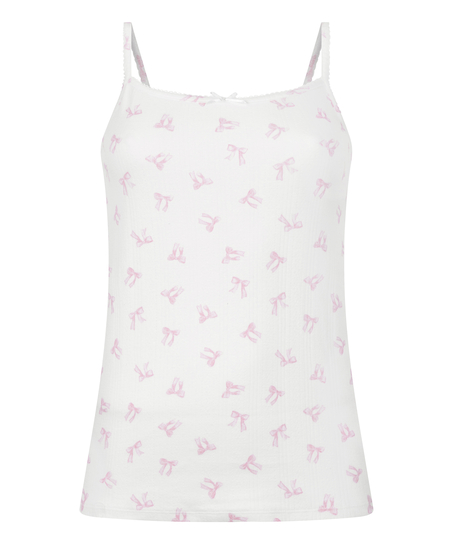 Cami Pointelle, White