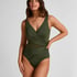 Shaping Shell Mesh Swimsuit, Green