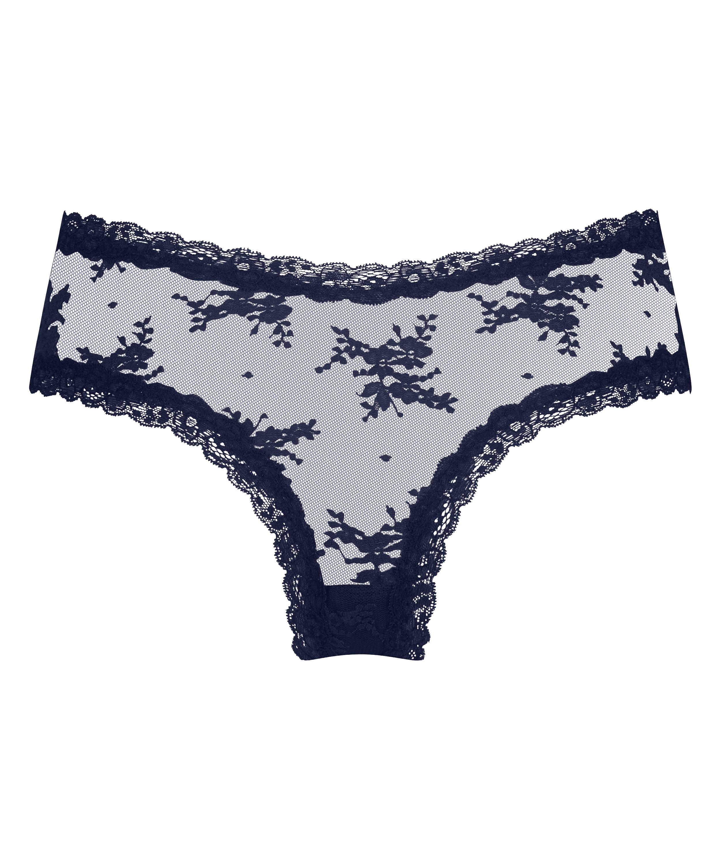 V-shaped Brazilian knickers mesh, Blue, main