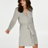 Rib stripe Bathrobe, Gray