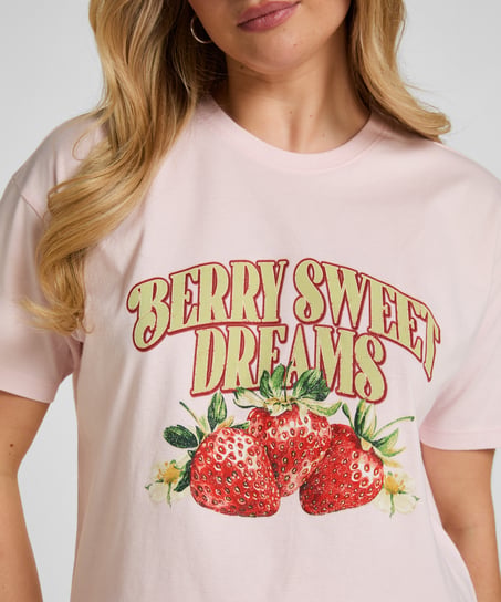 T-shirt with Print, Pink