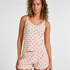 Singlet Rib Jersey Lace, Pink