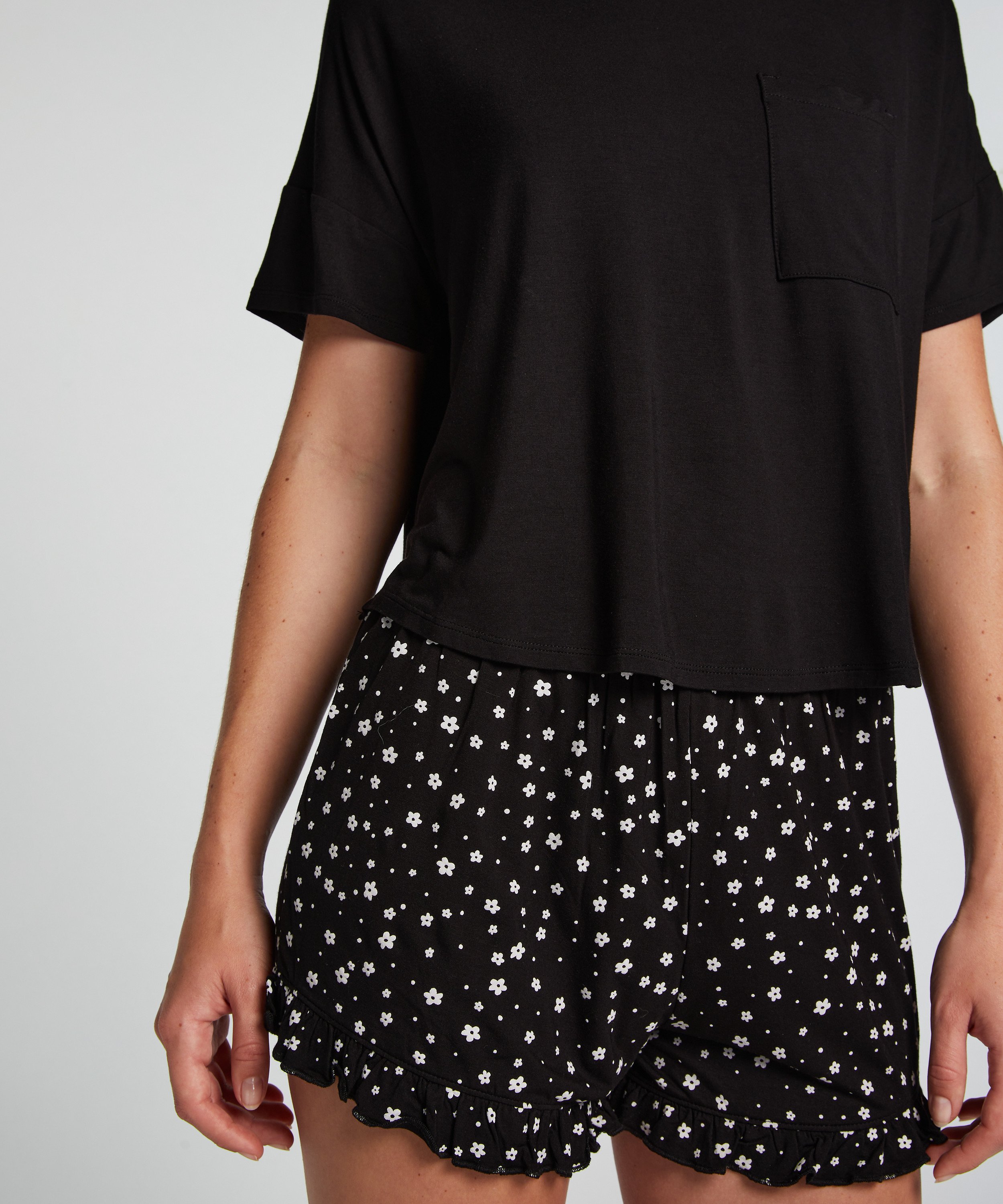 Short Pyjama Set, Black, main