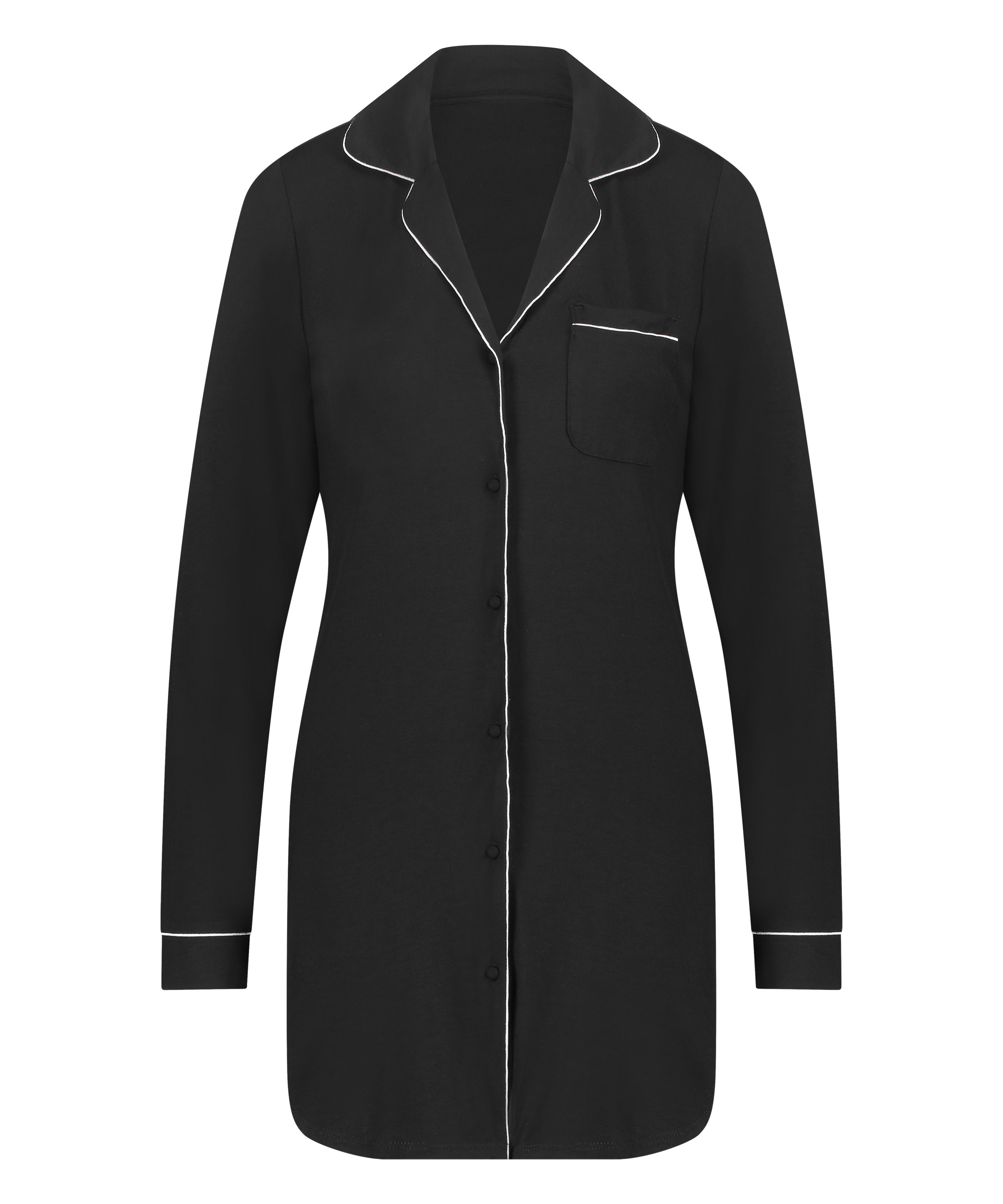 Essential Jersey Shirtdress, Black, main