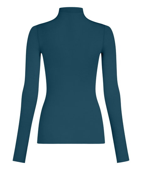 super soft Turtleneck Shirt with Cashmere, Blue