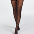 Stay-up 15 Denier Dots Fishnet, Black
