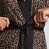 Leopard Mesh Kimono, Black