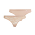 2-pack Angie Thongs, Beige