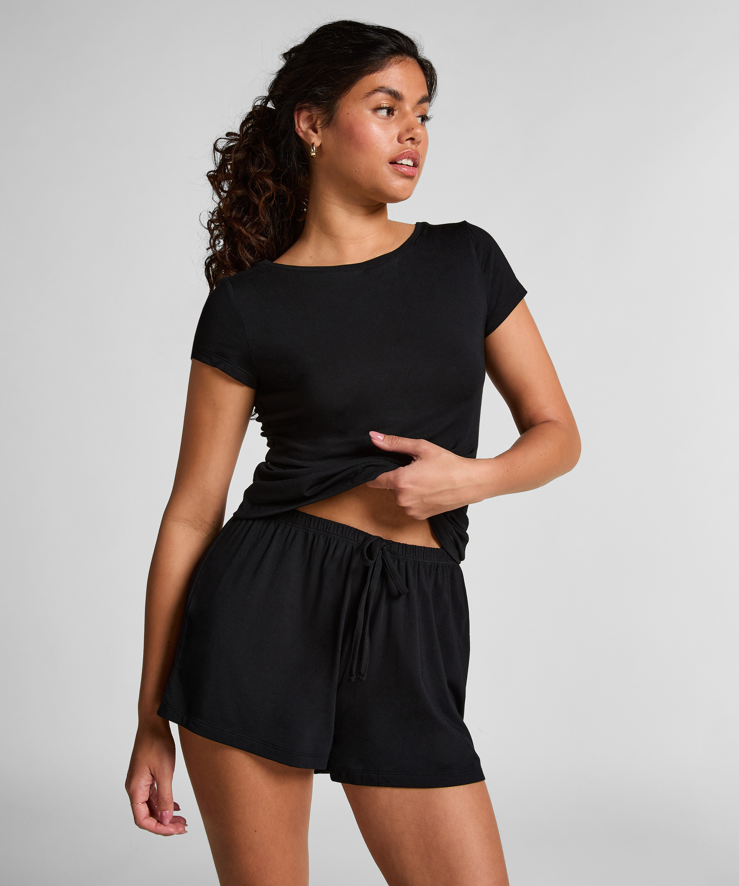 Pyjama Set Jersey, Black, main