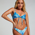 Paraguay High-Leg Bikini Bottoms, Blue