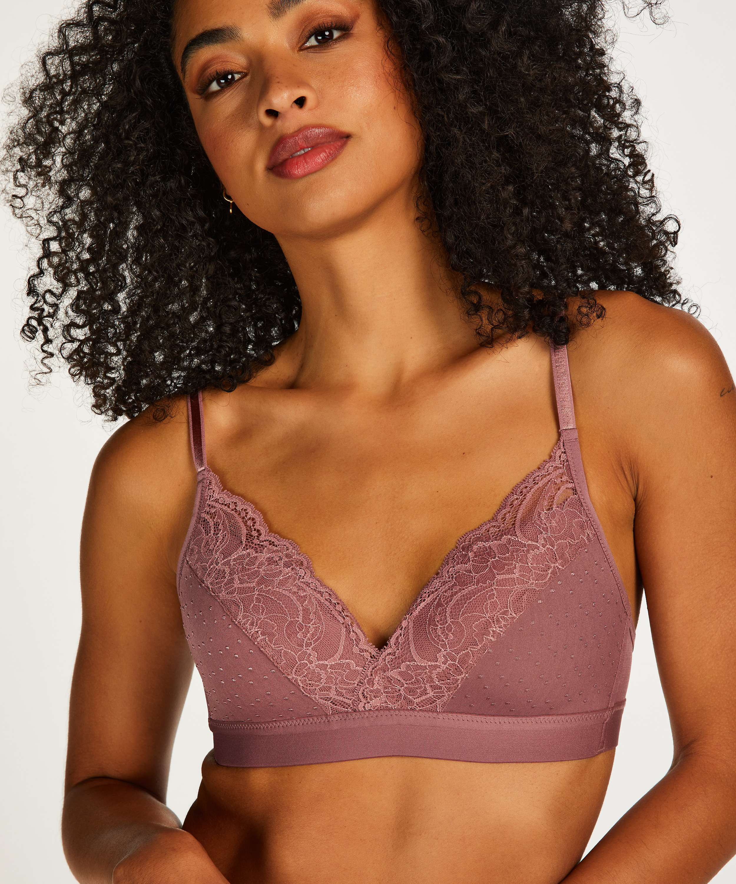 Sophie Padded Non-Underwired Bra, Purple, main