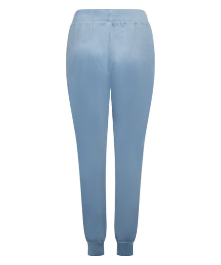 Velours Jogging Pants, Blue