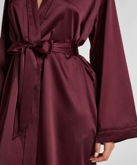 Satin Kimono, Red