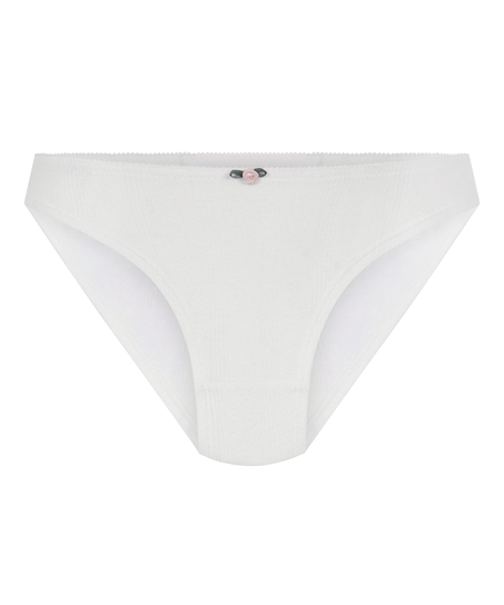 Pointelle Brazilian, White