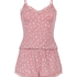 Lace Jersey  Pyjama Set, Pink