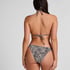 Triangle Bikini Top Leopard, Black