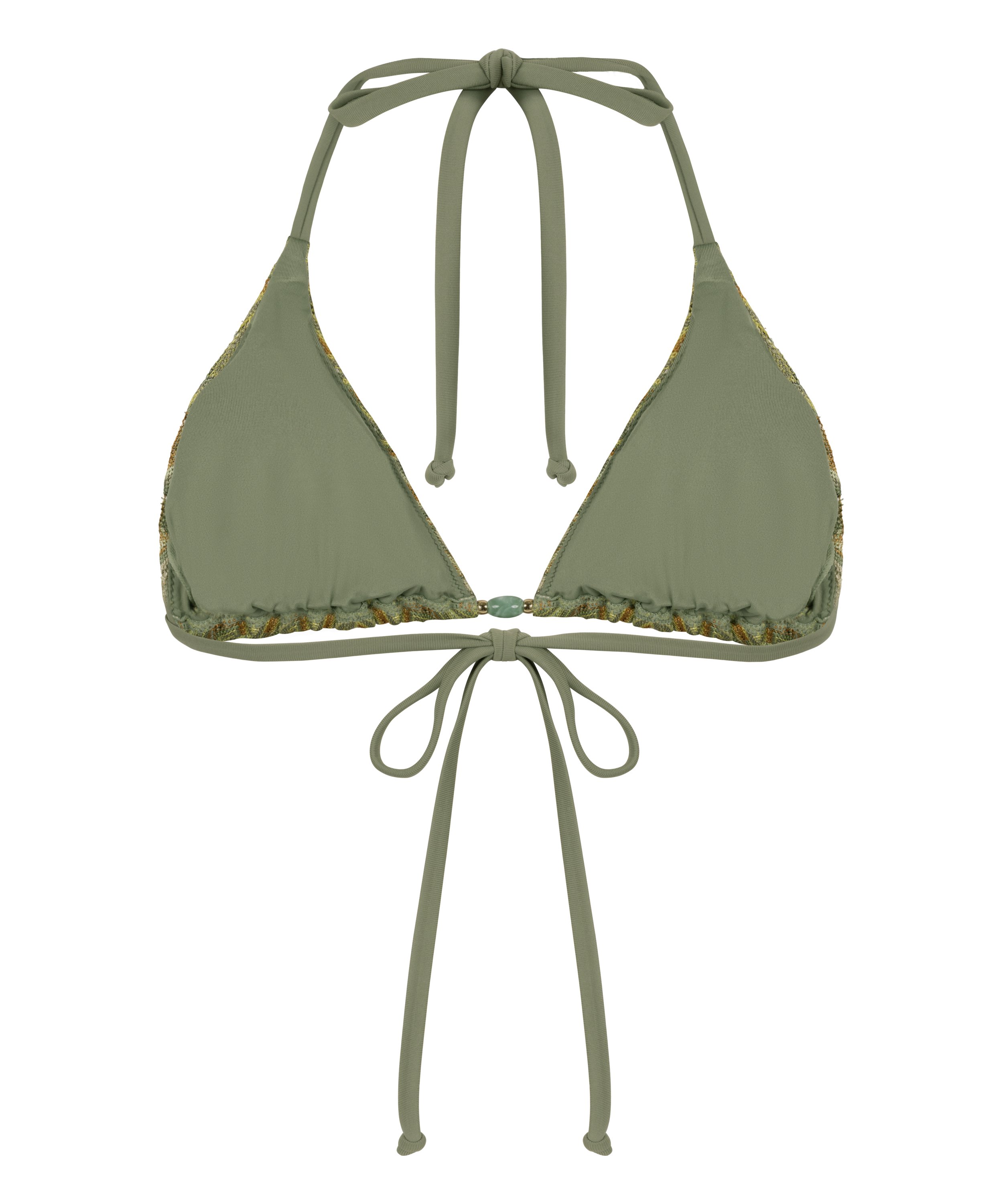 Cali Triangle Bikini Top, Green, main