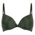Plunge Padded Underwired Bra, Green