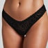 V-shaped Brazilian knickers mesh, Black