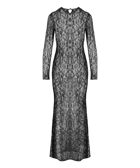 Slipdress Allover Lace, Black