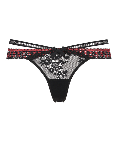Cantaine low thong, Black