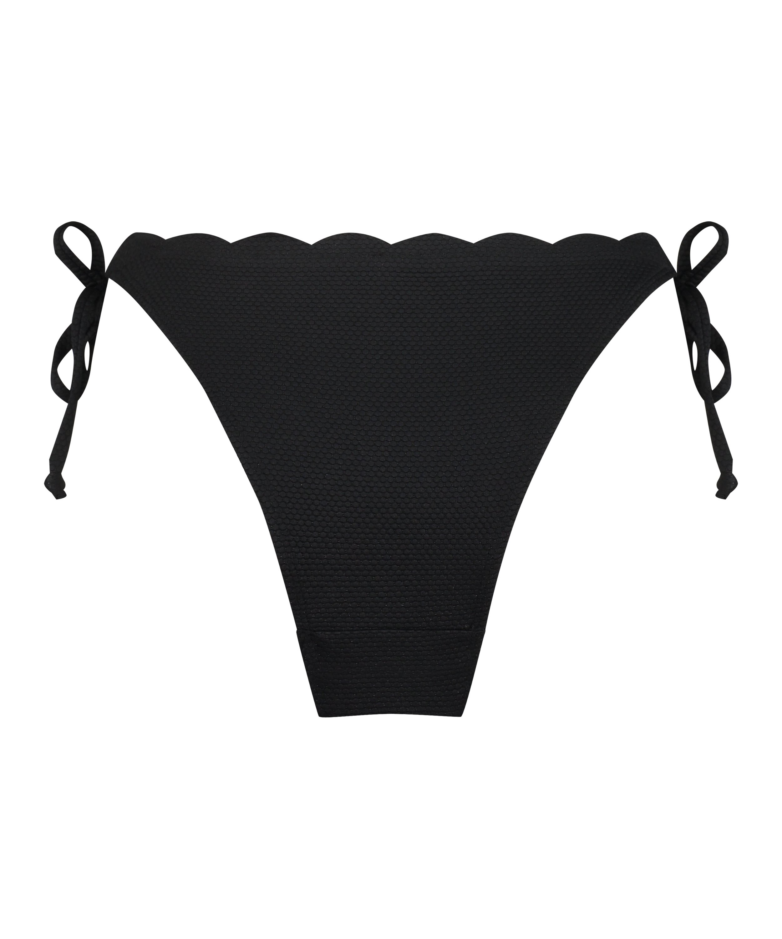 Scallop Bikini Bottoms, Black, main