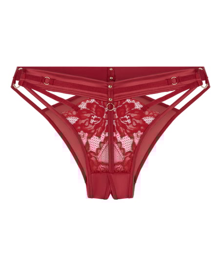 Emmeline Open Crotch Brazilian, Red