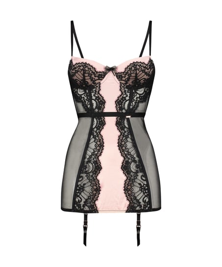 Amelia Padded Underwired Slip Dress, Black