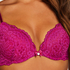 Rose padded push-up bra, Purple