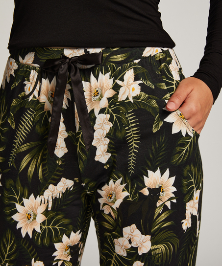 Jersey Pyjama Pants, Black