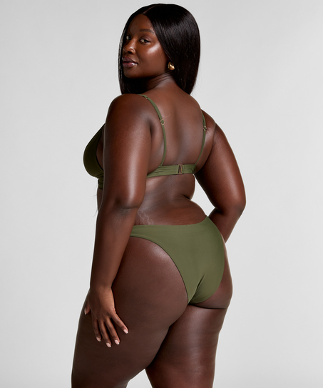 Luna High-Leg Bikini Bottoms, Green
